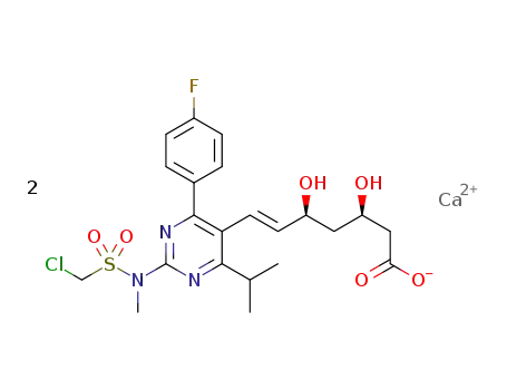 calcium (3R,5S,E)-7-(2-(1-chloro-N-methylmethylsulfonylamino)-4-(4-fluorophenyl)-6-isopropylpyrimidin-5-yl)-3,5-dihydroxyhept-6-enoate
