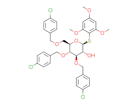 2,4,6-trimethoxyphenyl 3,4,6-tri-O-(4-chlorobenzyl)-1-thio-β-D-glucopyranoside