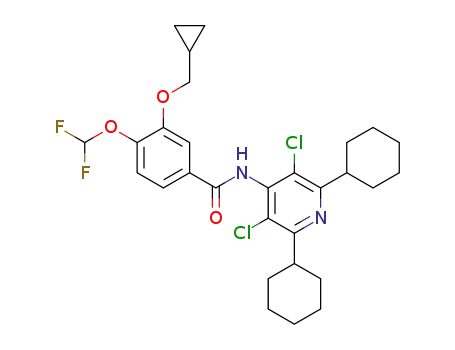 3-(cyclopropylmethoxy)-N-(3,5-dichloro-2,6-dicyclohexylpyridin-4-yl)-4-(difluoromethoxy)benzamide