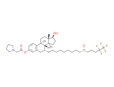 (7R,8R,9S,13S,14S,17S)-17-hydroxy-13-methyl-7-(9-((4,4,5,5,5-pentafluoropentyl)sulfinyl)nonyl)-7,8,9,11,12,13,14,15,16,17-decahydro-6H-cyclopenta[a]phenanthren-3-yl 2-(pyrrolidin-1-yl)acetate