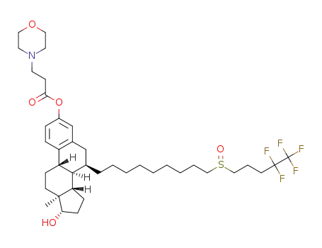 (7R,8R,9S,13S,14S,17S)-17-hydroxy-13-methyl-7-(9-((4,4,5,5,5-pentafluoropentyl)sulfinyl)nonyl)-7,8,9,11,12,13,14,15,16,17-decahydro-6H-cyclopenta[a]phenanthren-3-yl 3-morpholinopropanoate
