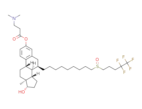 (7R,8R,9S,13S,14S,17S)-17-hydroxy-13-methyl-7-(9-((4,4,5,5,5-pentafluoropentyl)sulfinyl)nonyl)-7,8,9,11,12,13,14,15,16,17-decahydro-6H-cyclopenta[a]phenanthren-3-yl 3-(dimethylamino)propanoate