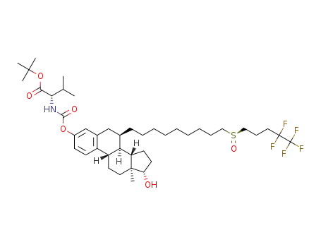 (2S)-tert-butyl 2-(((7R,8R,13S,14S,17S)-17-hydroxy-13-methyl-7-(9-(4,4,5,5,5-pentafluoropentylsulfinyl)nonyl)-7,8,9,11,12,13,14,15,16,17-decahydro-6H cyclopenta[a]phenanthren-3-yloxy)carbonylamino)-3-methylbutanoate