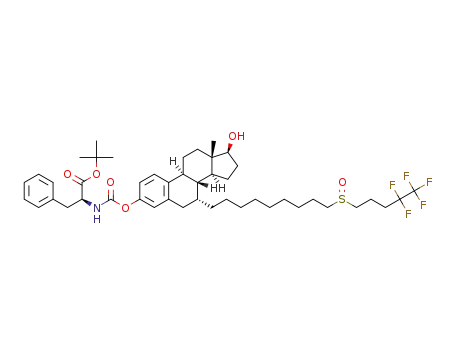 (2S)-tert-butyl 2-(((7R,8R,13S,14S,17S)-17-hydroxy-13-methyl-7-(9-(4,4,5,5,5-pentafluoro pentylsulfinyl)nonyl)-7,8,9,11,12,13,14,15,16,17-decahydro-6H-cyclopenta[a]phenanthren-3-yloxy)carbonylamino)-3-phenylpropanoate