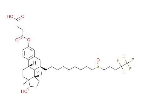 4-(((7R,8R,9S,13S,14S,17S)-17-hydroxy-13-methyl-7-(9-((4,4,5,5,5-pentafluoropentyl)sulfinyl)nonyl)-7,8,9,11,12,13,14,15,16,17-decahydro-6H-cyclopenta[a]phenanthren-3-yl)oxy)-4-oxobutanoic acid