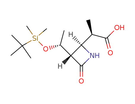 (2R)-2-[(2S,3S)-3-{(1R)-1-(t-butyldimethylsilyloxy)ethyl}-4-oxoazetidin-2-yl]propionic acid