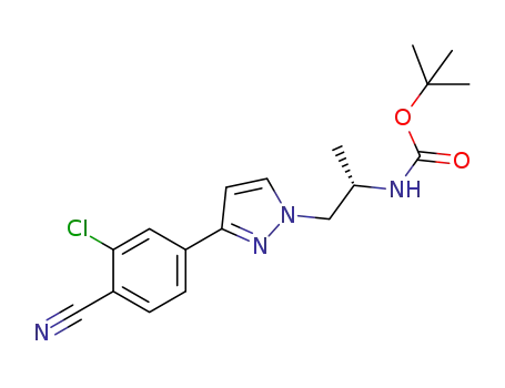 (S)-(1-(3-(3-chloro-4-cyanophenyl)-1H-pyrazol-1-yl)propyl-2-yl)amino tert-butyl ester