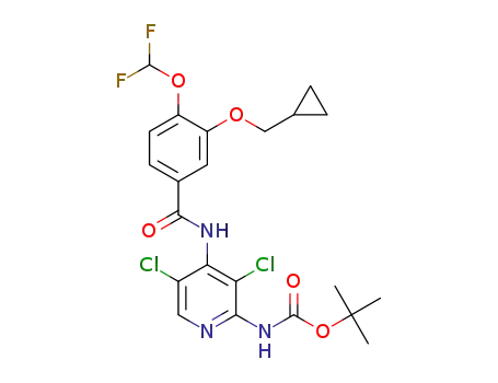 tert-butyl (3,5-dichloro-4-(3-(cyclopropylmethoxy)-4-(difluoromethoxy)benzamido)pyridin-2-yl)carbamate