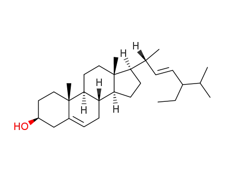 Molecular Structure of 32345-19-0 ((3beta,22E,24xi)-Stigmasta-5,22-dien-3-ol)
