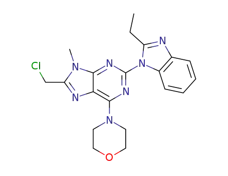 4-(8-(chloromethyl)-2-(2-ethyl-1H-benzo[d]imidazol-1-yl)-9-methyl-9H-purin-6-yl)morpholine