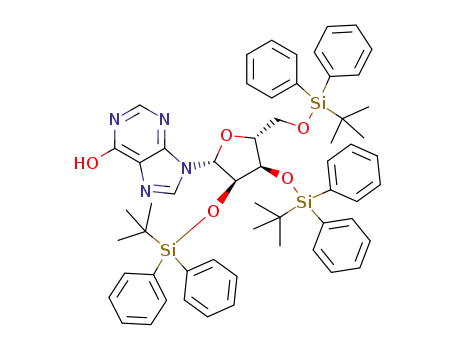 9-(2R,3R,4R,5R)-3,4-bis((tert-butyldiphenylsilyl)oxy)-5-((((tert-butyldiphenylsilyl)oxy)methyl)oxolan-2-yl)-9H-purin-6-ol