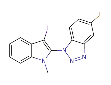 5-fluoro-1-(3-iodo-1-methyl-1H-indol-2-yl)-1H-benzo[d][1,2,3]triazole