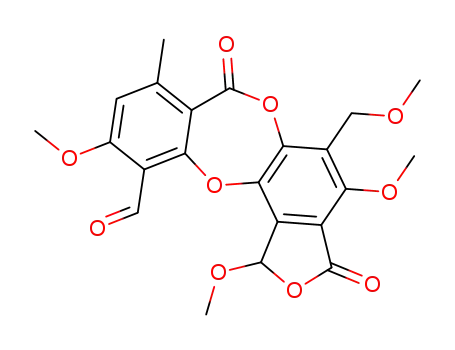 1,4,10-trimethoxy-5-methoxymethyl-8-methyl-3,7-dioxo-1,3-dihydro-7H-benzo[5,6][1,4]dioxepino[3,2-e]isobenzofuran-11-carbaldehyde