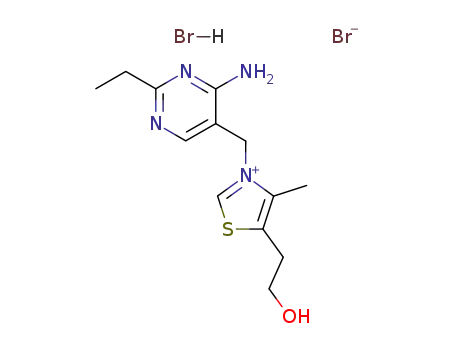 3-(2-ethyl-4-amino-pyrimidin-5-ylmethyl)-5-(2-hydroxy-ethyl)-4-methyl-thiazolium; bromide hydrobromide