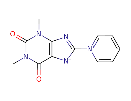 Molecular Structure of 52943-89-2 (1-(1,3-dimethyl-2,6-dioxo-2,3,6,7-tetrahydro-1H-purin-8-yl)pyridinium)