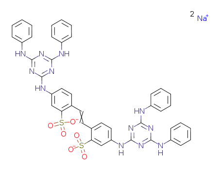 Benzenesulfonic acid,2,2'-(1,2-ethenediyl)bis[5-[[4,6-bis(phenylamino)-1,3,5-triazin-2-yl]amino]-,sodium salt (1:2)