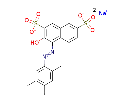 2,7-Naphthalenedisulfonicacid, 3-hydroxy-4-[2-(2,4,5-trimethylphenyl)diazenyl]-, sodium salt (1:2) cas  3564-09-8