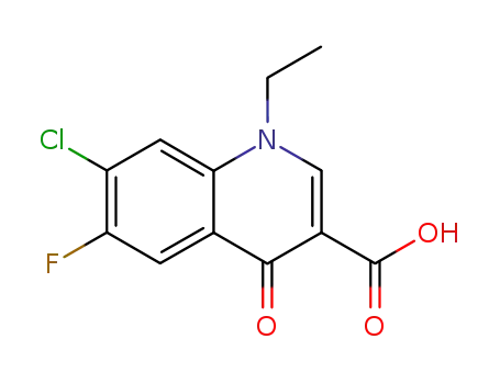 7-Chloro-1,4-dihydro-1-ethyl-6-fluoro-4-oxo-3-quinolinecarboxylic acid