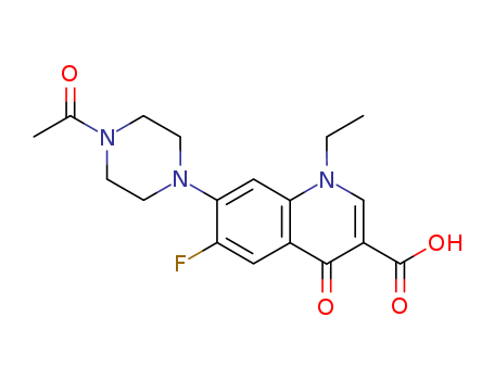 3-Quinolinecarboxylicacid, 7-(4-acetyl-1-piperazinyl)-1-ethyl-6-fluoro-1,4-dihydro-4-oxo-