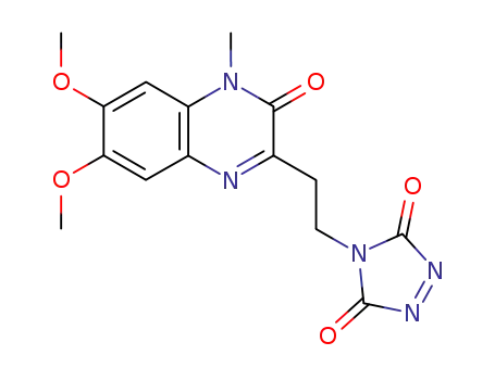 4-(2-(6,7-DIMETHOXY-4-METHYL-3-OXO-3,4-DIHYDROQUINOXALINYL)ETHYL)-1,2,4-TRIAZOLINE-3,5-DIONE