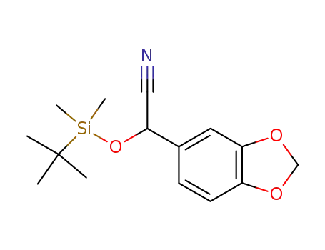 Benzo[1,3]dioxol-5-yl-(tert-butyl-dimethyl-silanyloxy)-acetonitrile
