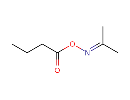 Molecular Structure of 133360-56-2 (2-Propanone, O-(1-oxobutyl)oxime)