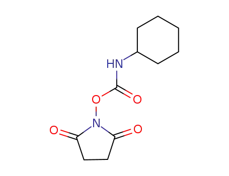 Molecular Structure of 80672-61-3 (2,5-Pyrrolidinedione, 1-[[(cyclohexylamino)carbonyl]oxy]-)