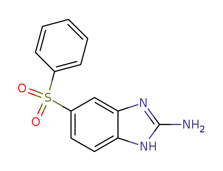 Molecular Structure of 59530-20-0 (1H-Benzimidazol-2-amine, 5-(phenylsulfonyl)-)
