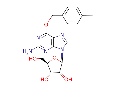 Molecular Structure of 79384-30-8 (Guanosine, 6-O-[(4-methylphenyl)methyl]-)