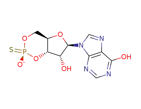 (2R,4aR,6R,7R,7aS)-7-Hydroxy-6-(6-hydroxy-purin-9-yl)-2-thioxo-tetrahydro-2λ5-furo[3,2-d][1,3,2]dioxaphosphinin-2-ol anion