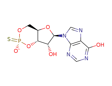 (2S,4aR,6R,7R,7aS)-7-Hydroxy-6-(6-hydroxy-purin-9-yl)-2-thioxo-tetrahydro-2λ5-furo[3,2-d][1,3,2]dioxaphosphinin-2-ol anion