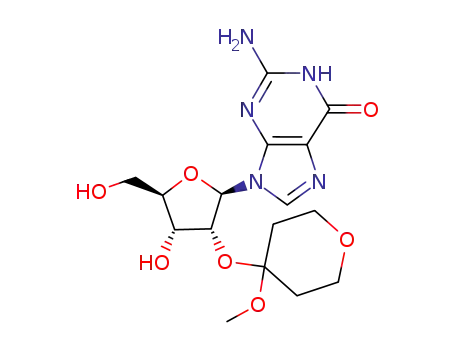 Molecular Structure of 69471-61-0 (Guanosine, 2'-O-(tetrahydro-4-methoxy-2H-pyran-4-yl)-)
