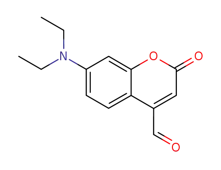 Molecular Structure of 54711-39-6 (7-(DiethylaMino)couMarin-3-carbaldehyde)