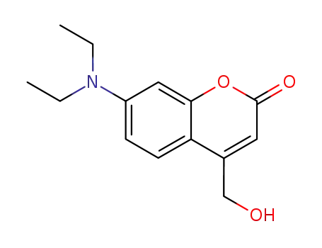Molecular Structure of 54711-38-5 (7-(Diethylamino)-4-(hydroxymethyl)-2H-chromen-2-one)