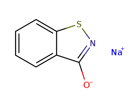 Molecular Structure of 58249-25-5 (1,2-benzisothiazol-3(2H)-one, sodium salt)