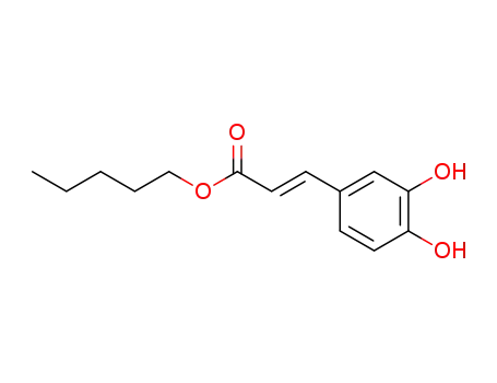 Molecular Structure of 136944-11-1 (E-Caffeic acid pentyl ester)