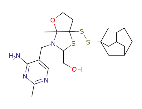 [6a-adamantan-1-yldisulfanyl-3-(4-amino-2-methyl-pyrimidin-5-ylmethyl)-3a-methyl-hexahydro-furo[2,3-d]thiazol-2-yl]-methanol