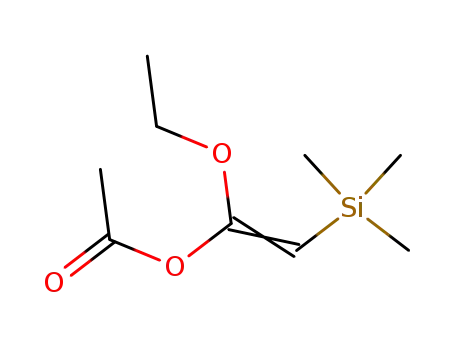 Molecular Structure of 104293-02-9 (Ethenol, 1-ethoxy-2-(trimethylsilyl)-, acetate)