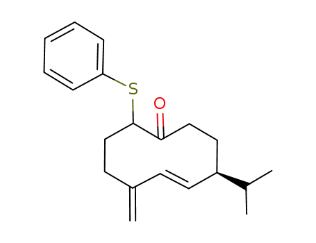 (4S,5E)-4-isopropyl-7-methylene-10-phenylthio-5-cyclodecen-1-one