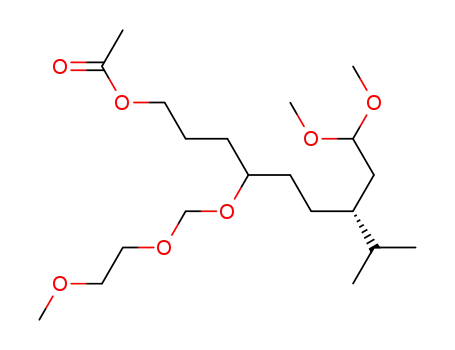Molecular Structure of 113603-27-3 (1-Nonanol,
9,9-dimethoxy-4-[(2-methoxyethoxy)methoxy]-7-(1-methylethyl)-, acetate)