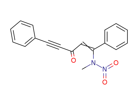 Molecular Structure of 90104-50-0 (1-Penten-4-yn-3-one, 1-(methylnitroamino)-1,5-diphenyl-)