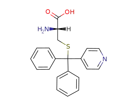 Molecular Structure of 62982-12-1 (L-Cysteine, S-(diphenyl-4-pyridinylmethyl)-)