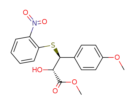 methyl (2RS,3RS)-2-hydroxy-3-(p-methoxyphenyl)-3-(o-nitrophenylthio)propanoate