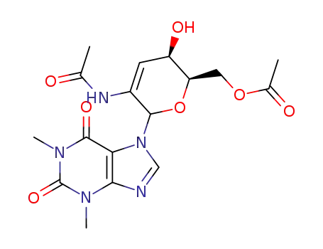 7-(2-acetamido-4,6-di-O-acetyl-2,3-dideoxy-D-threo-hex-2-enopyranosyl)theophilline