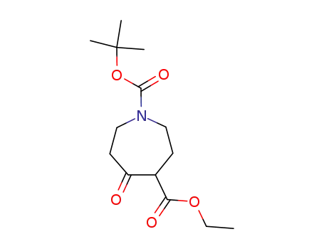 Molecular Structure of 141642-82-2 (ETHYL 1-BOC-5-OXO-HEXAHYDRO-1H-AZEPINE-4-CARBOXYLATE)