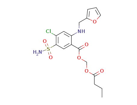 4-Chloro-2-[(furan-2-ylmethyl)-amino]-5-sulfamoyl-benzoic acid butyryloxymethyl ester