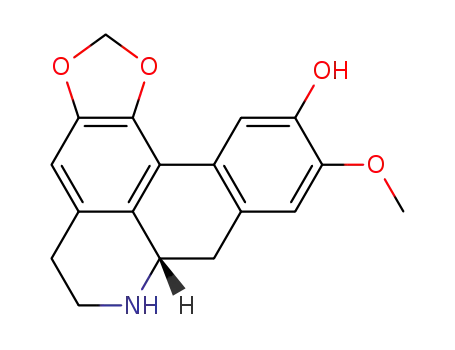 Molecular Structure of 60142-18-9 (5H-Benzo[g]-1,3-benzodioxolo[6,5,4-de]- quinolin-11-ol,6,7,7a,8-tetrahydro-10- methoxy-,(7aS)- )