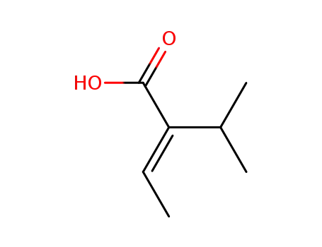 Molecular Structure of 94773-28-1 (2-Butenoic acid, 2-(1-methylethyl)-, (E)-)