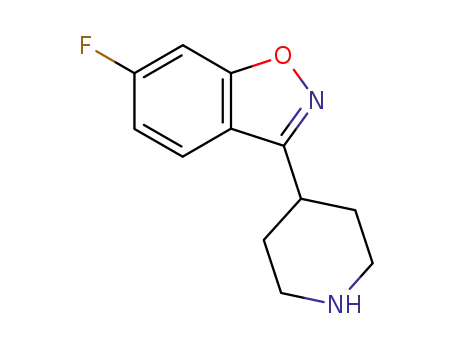 Molecular Structure of 84163-77-9 (6-Fluoro-3-(4-piperidinyl)-1,2-benzisoxazole)