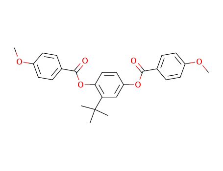 Molecular Structure of 79679-96-2 (Benzoic acid, 4-methoxy-, 2-(1,1-dimethylethyl)-1,4-phenylene ester)